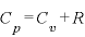 C_{p}=C_{v}+R